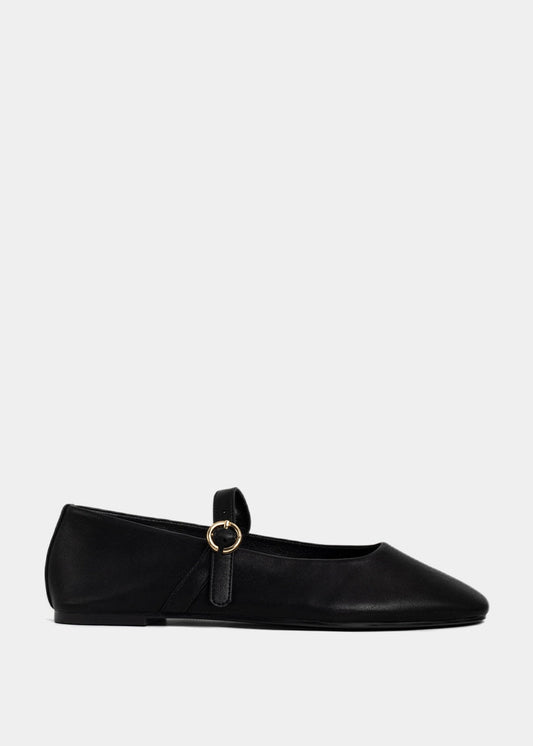 ANNABELLE Black Flat Mary Jane - BLACK | SHUSHOP