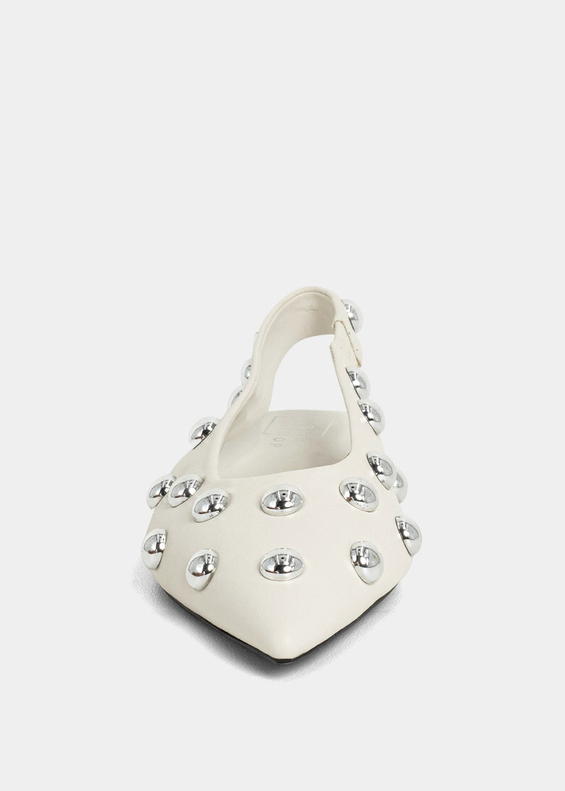 ARIZONA Bone Studded Flats - BONE | SHUSHOP