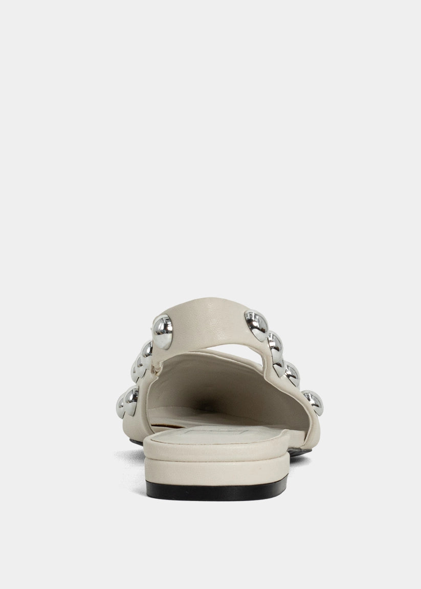 ARIZONA Bone Studded Flats - BONE | SHUSHOP