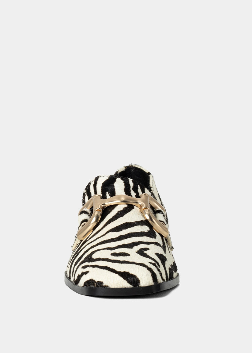 THERESE Zebra Hair Loafers - ZEBRA HAIR | SHUSHOP