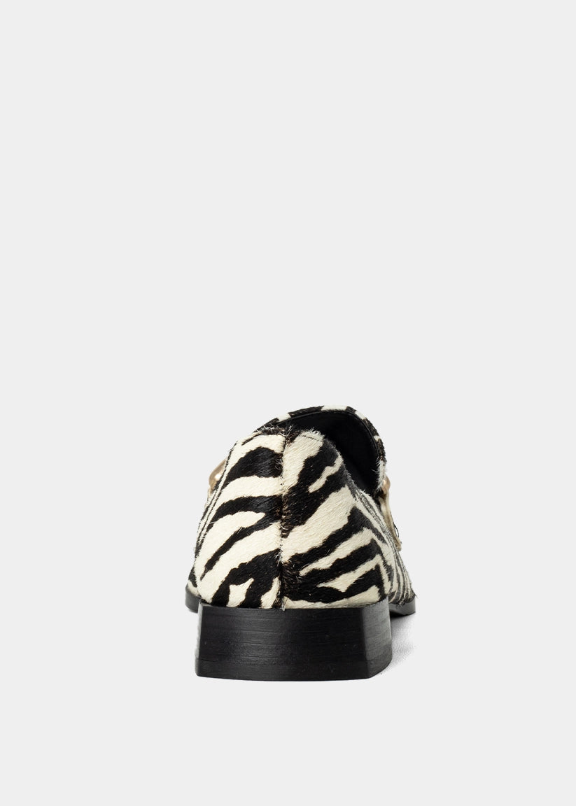 THERESE Zebra Hair Loafers - ZEBRA HAIR | SHUSHOP