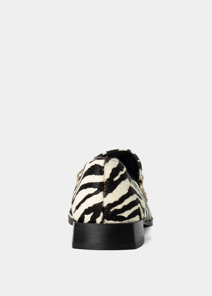 THERESE Zebra Hair Loafers - ZEBRA HAIR | SHUSHOP