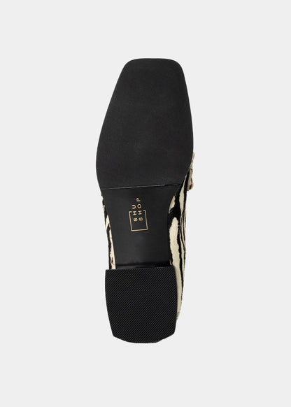 THERESE Zebra Hair Loafers - ZEBRA HAIR | SHUSHOP