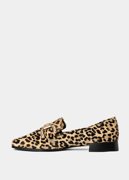 THERESE Leopard Hair Loafers - LEOPARD HAIR | SHUSHOP