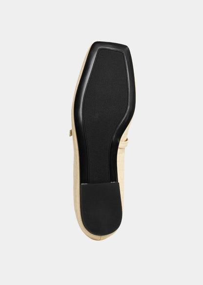 ADELE Bone Croco Mary Jane Ballet Flat - BONE CROCO | SHUSHOP