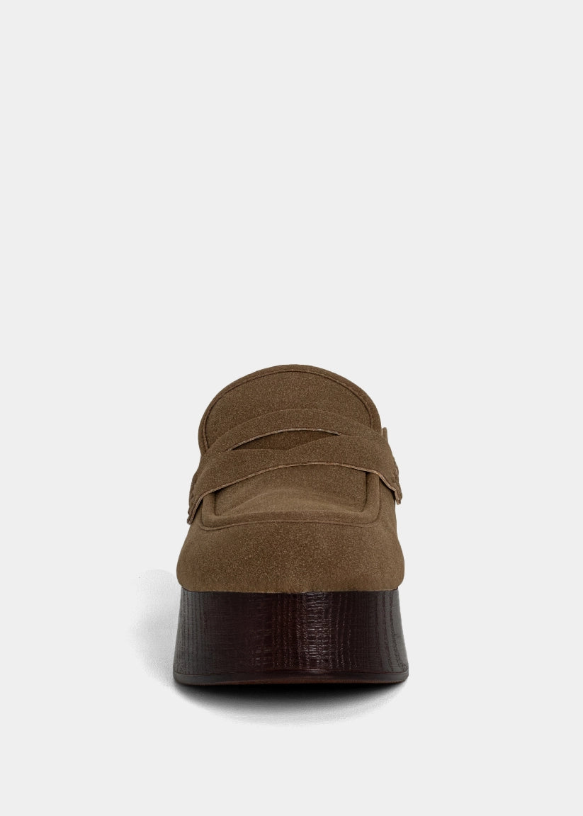 Luella Taupe Platform Clog - TAUPE | SHUSHOP