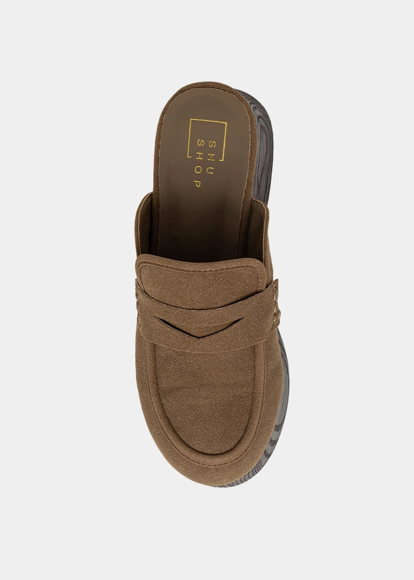 Luella Taupe Platform Clog - TAUPE | SHUSHOP
