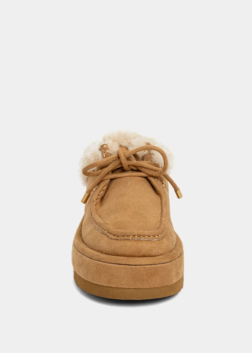 Tulsa Camel Suede Platform Mule - CAMEL SUEDE | SHUSHOP