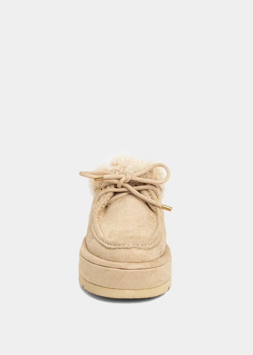 Tulsa Bone Suede Platform Mule - BONE SUEDE | SHUSHOP