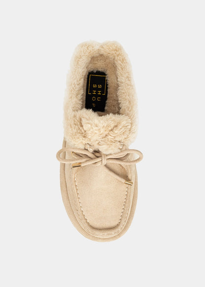 Tulsa Bone Suede Platform Mule - BONE SUEDE | SHUSHOP