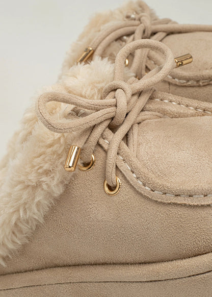 Tulsa Bone Suede Platform Mule - BONE SUEDE | SHUSHOP