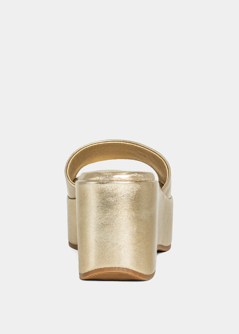 IVY Gold Platform Sandal - GOLD | SHUSHOP