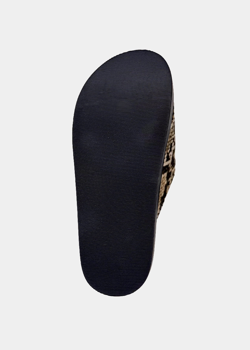KATIE Platform Slide Sandal | Statement Flatform - SNAKE | SHUSHOP