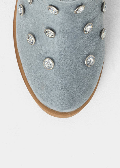 WHOOPI MINI Light Blue Suede | Girls’ Rhinestone Western Boots - LIGHT BLUE SUEDE | SHUSHOP