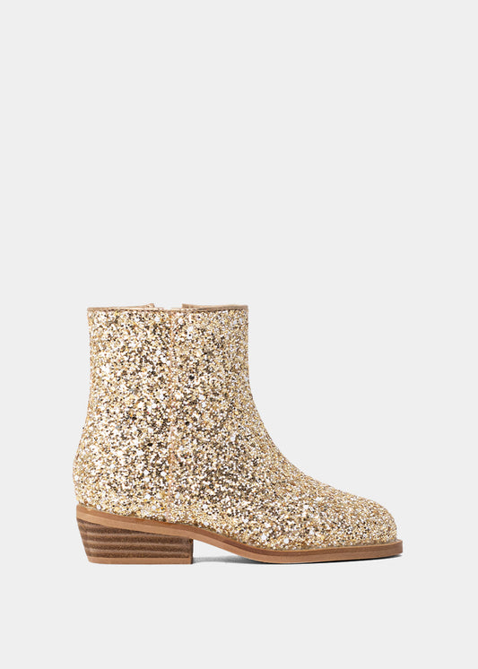 VANILLA MINI Boot – Gold Sparkle - GOLD SPARKLE | SHUSHOP
