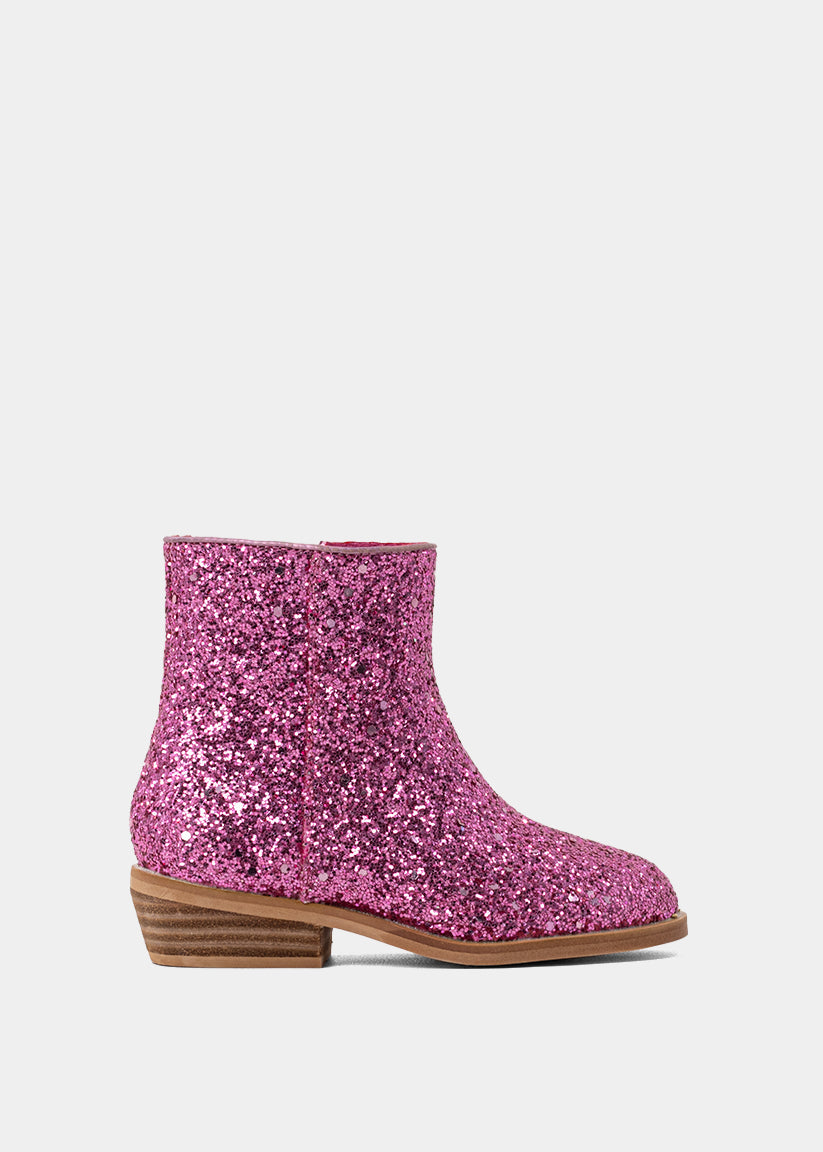 VANILLA MINI Boot – Pink Glitter - PINK GLITTER | SHUSHOP