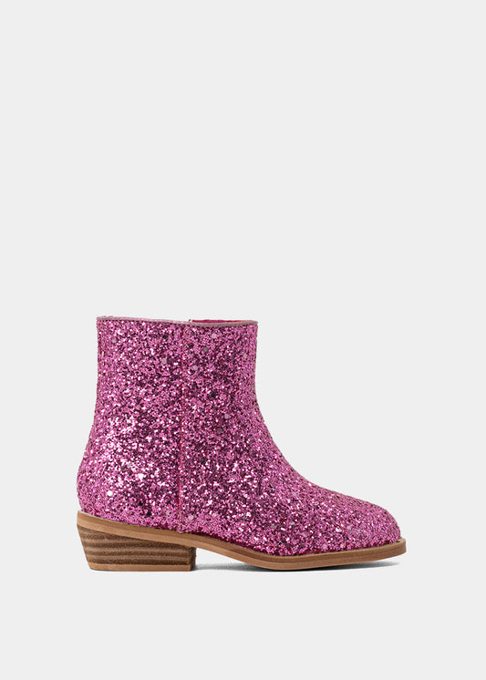 VANILLA MINI Boot – Pink Glitter - PINK GLITTER | SHUSHOP