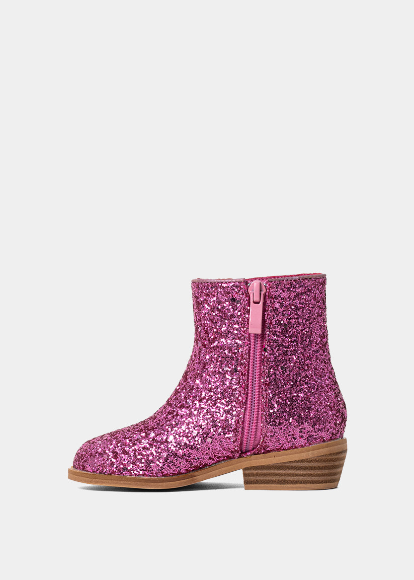 VANILLA MINI Boot – Pink Glitter - PINK GLITTER | SHUSHOP