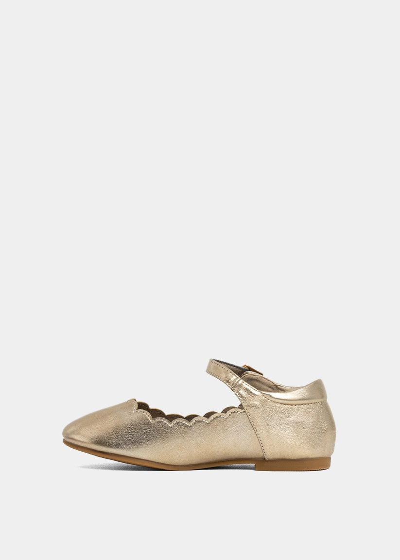 AGATHA MINI Light Gold Mary Jane - LIGHT GOLD | SHUSHOP