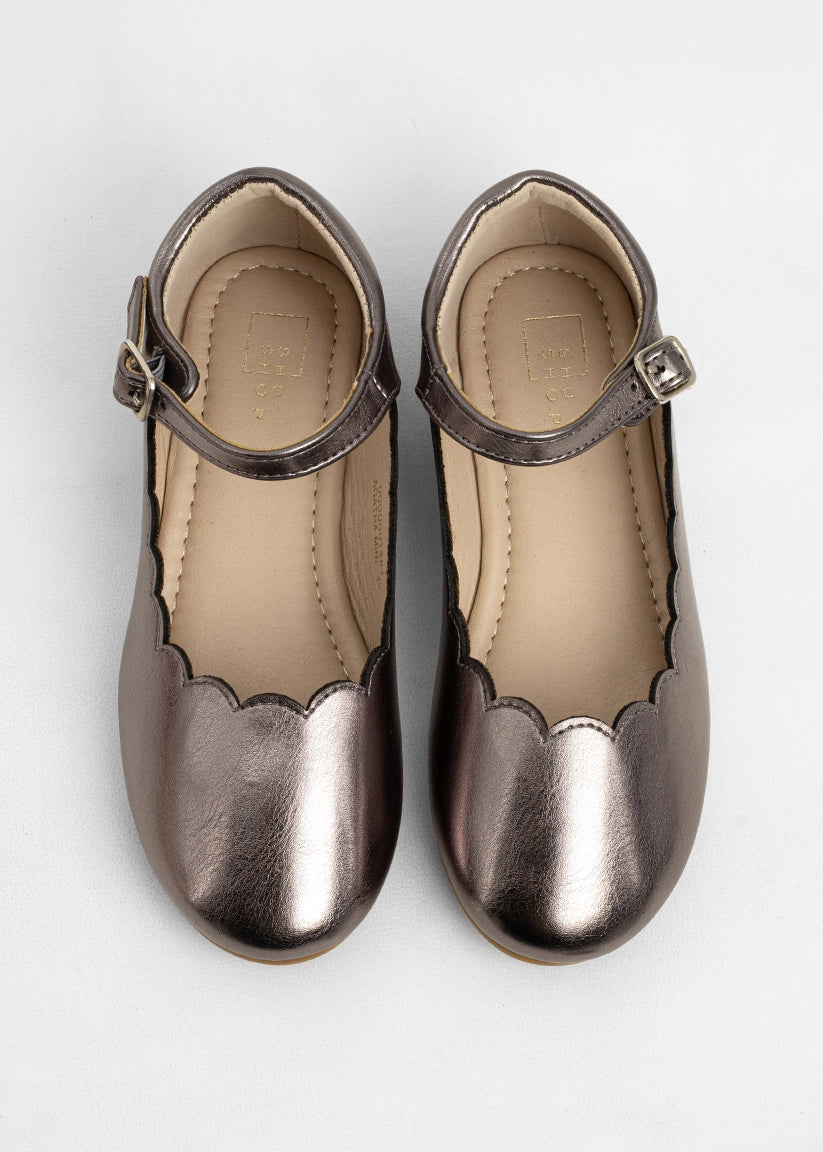 AGATHA MINI Pewter Mary Jane - PEWTER | SHUSHOP