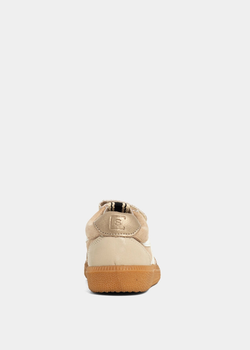 SASHA MINI Nude Suede | Neutral Retro Sneakers for Kids - NUDE SUEDE | SHUSHOP