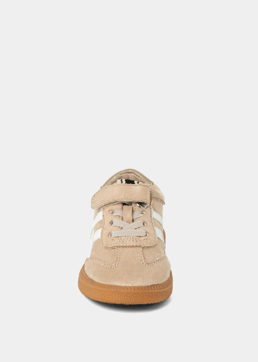 SASHA MINI Nude Suede | Neutral Retro Sneakers for Kids - NUDE SUEDE | SHUSHOP