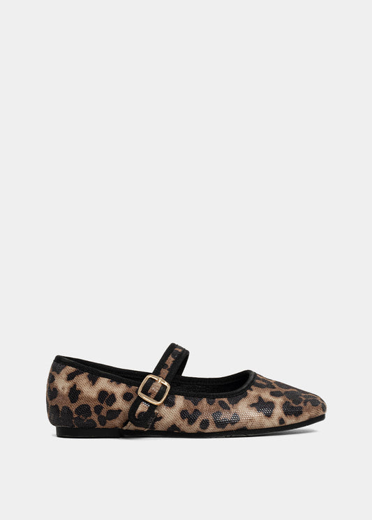 ADELINE MINI Leopard Print | Girls’ Animal Print Mary Janes - LEOPARD PRINT | SHUSHOP