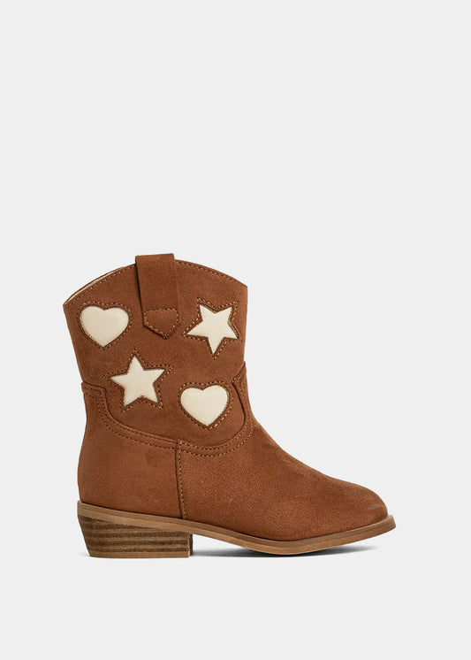 ZIMBA MINI Kids Western Boot in Camel Suede - CAMEL SUEDE | SHUSHOP