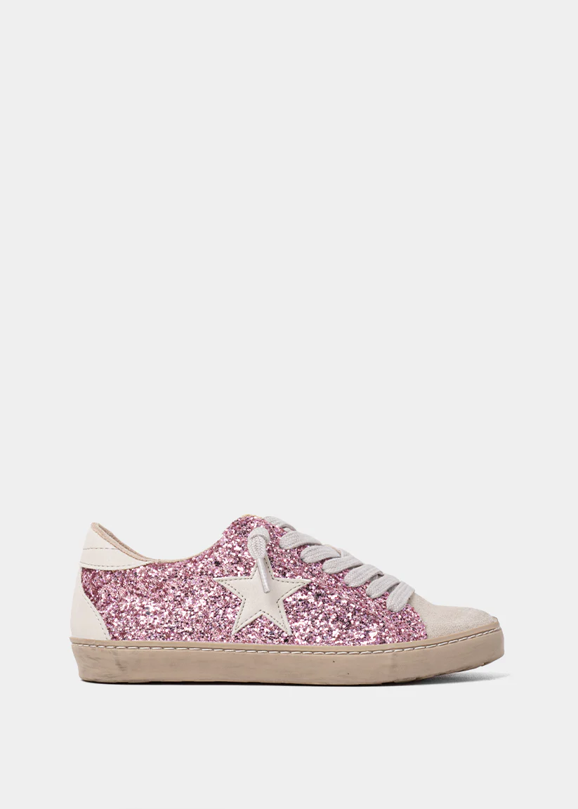PAULA MINI Fuchsia Glitter – Bold Glitter Sneakers for Kids - FUCHSIA GLITTER | SHUSHOP