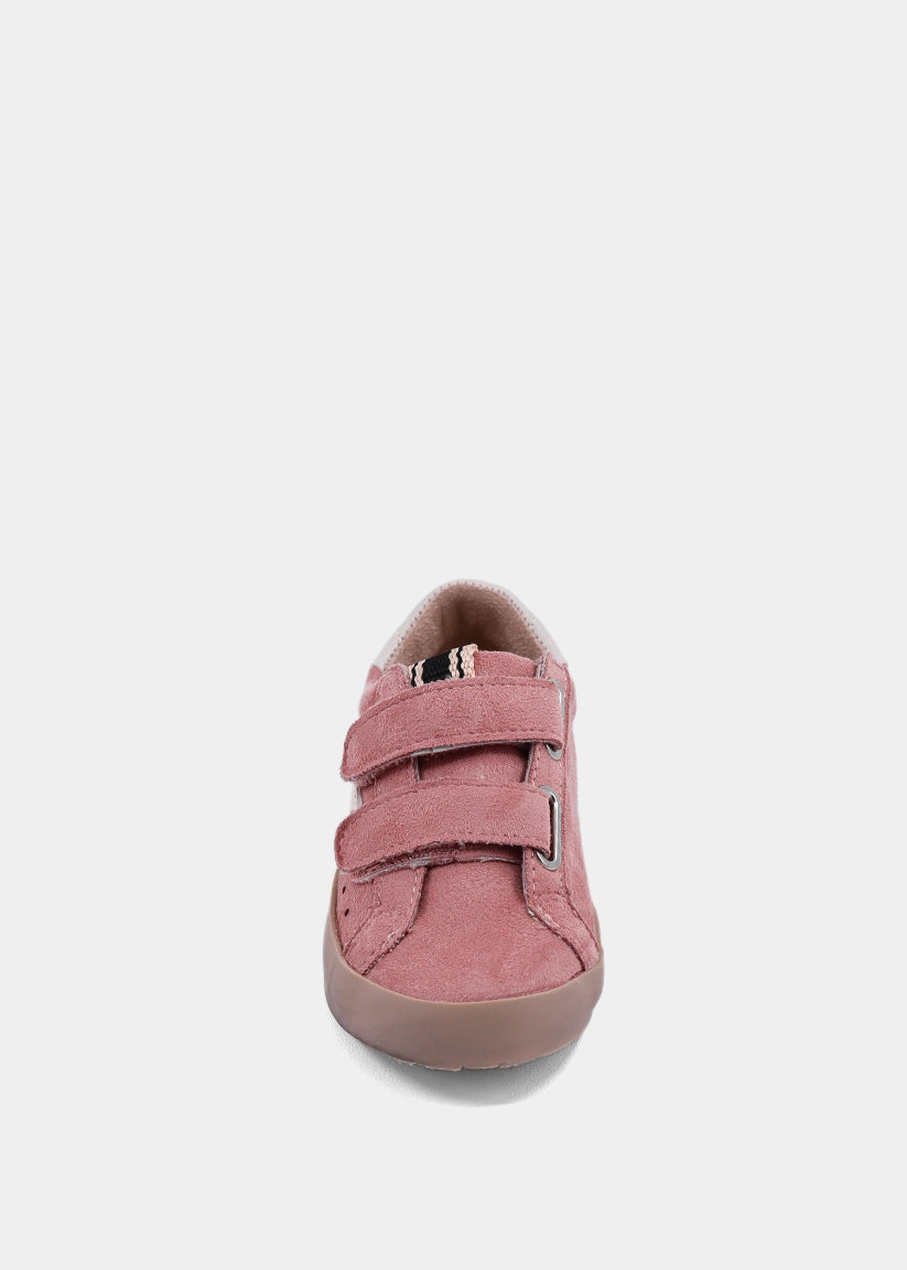 SUNNY MINI Rose Suede Toddler Sneaker | Soft Pink with Velcro Straps - ROSE SUEDE | SHUSHOP