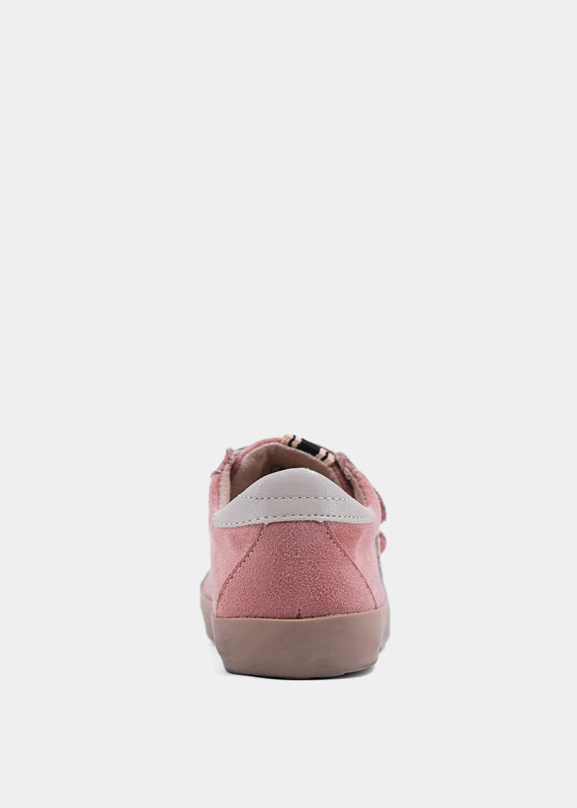 SUNNY MINI Rose Suede Toddler Sneaker | Soft Pink with Velcro Straps - ROSE SUEDE | SHUSHOP