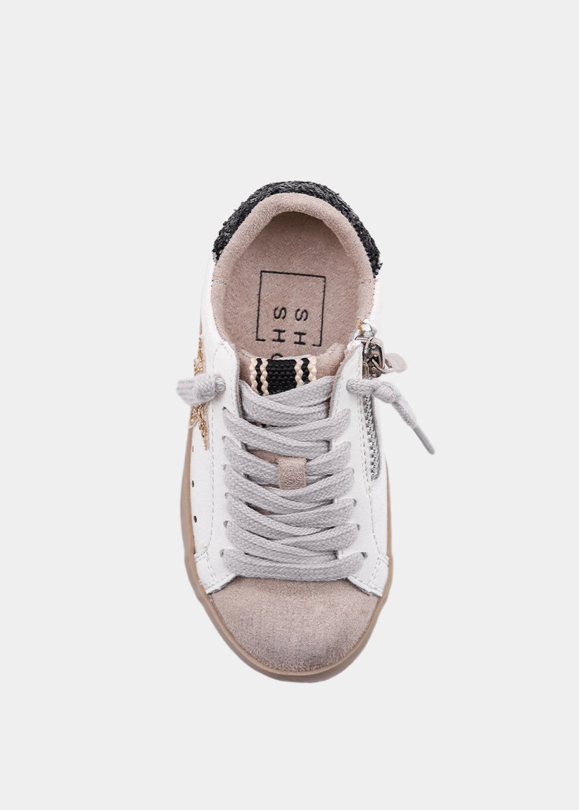 PAMELA MINI White Sneaker for Kids & Toddlers | Glitter & Style - WHITE | SHUSHOP
