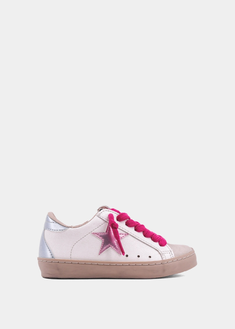 PAULA MINI Metallic Pink Sneaker for Kids & Toddlers | Stylish & Comfy - METALLIC LIGHT PINK | SHUSHOP