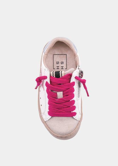 PAULA MINI Metallic Pink Sneaker for Kids & Toddlers | Stylish & Comfy - METALLIC LIGHT PINK | SHUSHOP