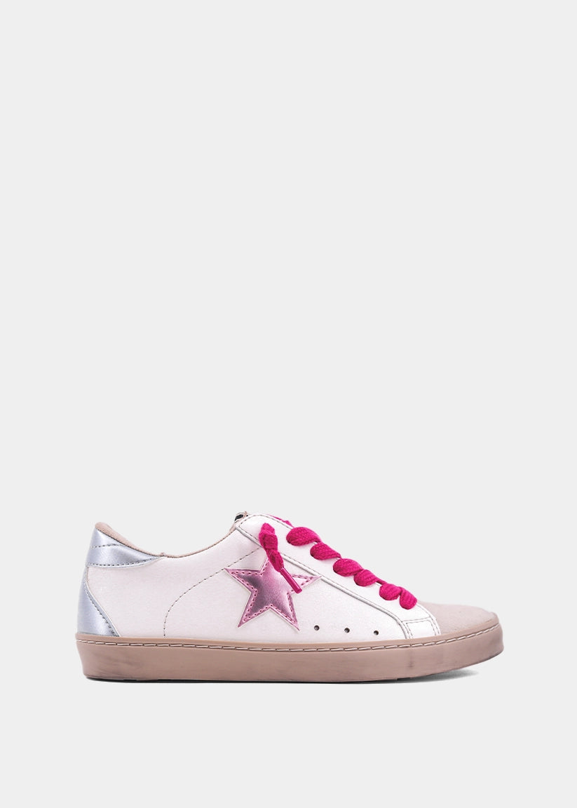 PAULA MINI Metallic Pink Sneaker for Kids & Toddlers | Stylish & Comfy - METALLIC LIGHT PINK | SHUSHOP
