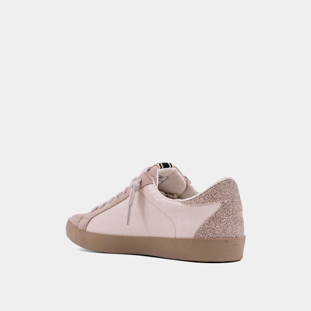 PAULA MINI Bone Snake Sneaker | Kids' Faux Snake Print with Gold Star - BONE SNAKE | SHUSHOP