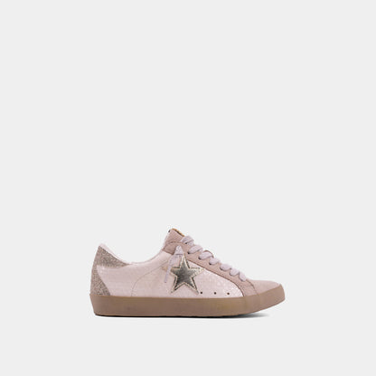 PAULA MINI Bone Snake Sneaker | Kids' Faux Snake Print with Gold Star - BONE SNAKE | SHUSHOP