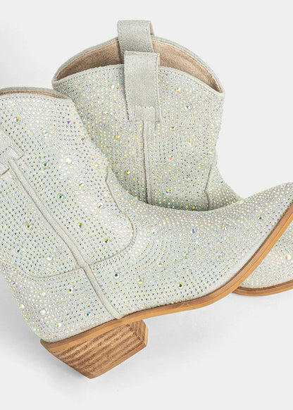 ZOUZOU MINI Rhinestone Cowboy Boot for Girls - IRIDESCENT | SHUSHOP