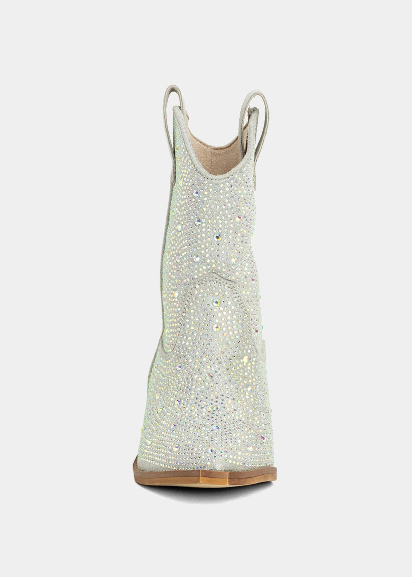 ZOUZOU MINI Rhinestone Cowboy Boot for Girls - IRIDESCENT | SHUSHOP