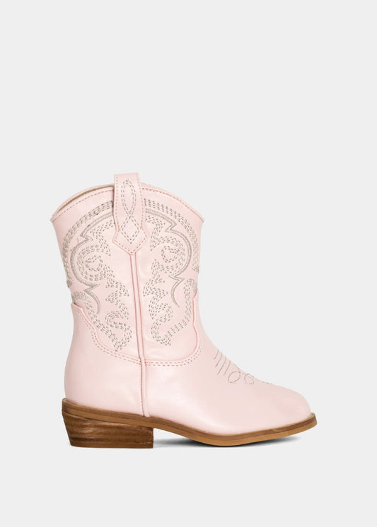 ZITA MINI Light Pink Western Boot  Kids - LIGHT PINK | SHUSHOP