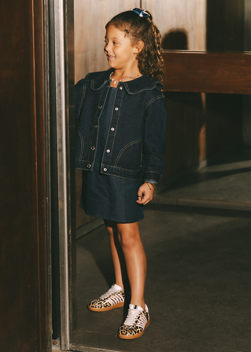 STEVIE MINI Leopard Print Kids Sneaker - LEOPARD PRINT | SHUSHOP