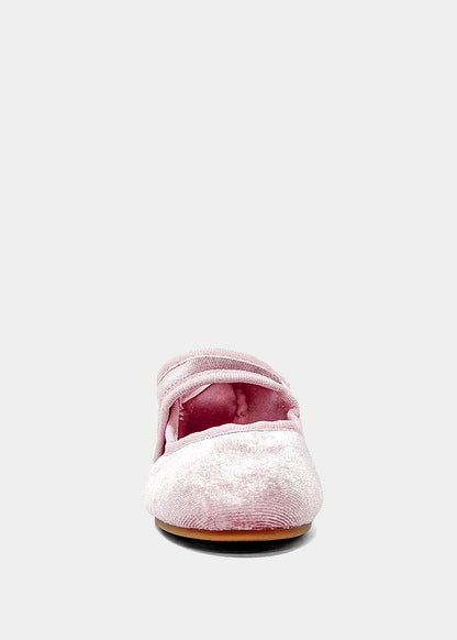 Arya Mini Rose Velvet Mary Jane Flat – Girls Dress Shoe - ROSE VELVET | SHUSHOP