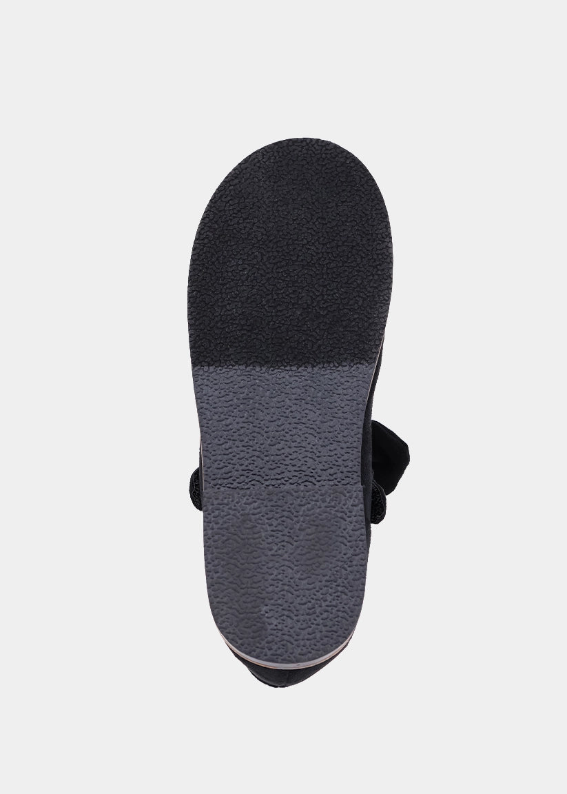 Allegra Mini Black Suede Mary Jane Flats  Kids - BLACK SUEDE | SHUSHOP