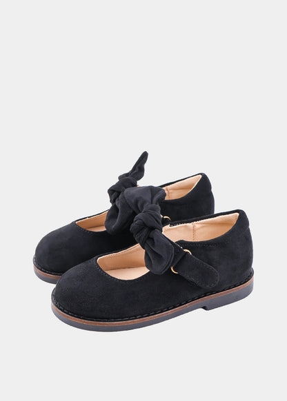 Allegra Mini Black Suede Mary Jane Flats  Kids - BLACK SUEDE | SHUSHOP