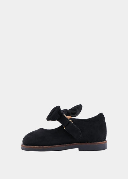 Allegra Mini Black Suede Mary Jane Flats  Kids - BLACK SUEDE | SHUSHOP