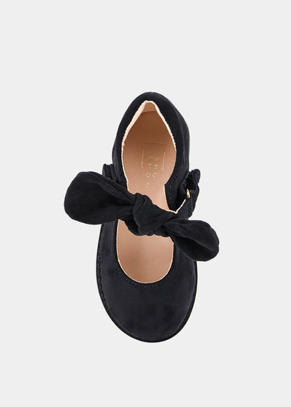 Allegra Mini Black Suede Mary Jane Flats  Kids - BLACK SUEDE | SHUSHOP