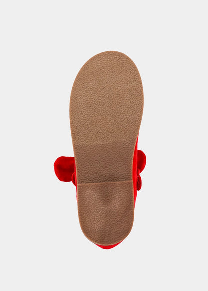 Allegra Mini Red Suede Mary Jane Flats  Kids - RED SUEDE | SHUSHOP
