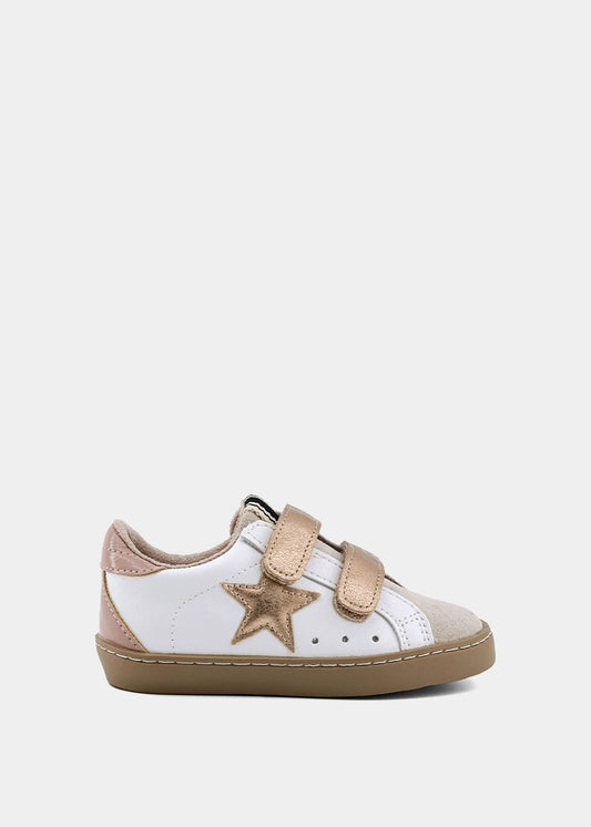 Sunny Mini Taupe Patent Sneaker – Kids Star Strap Sneaker - TAUPE PATENT | SHUSHOP