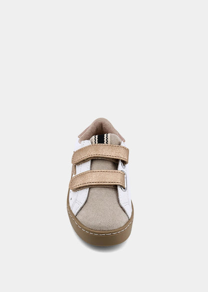 Sunny Mini Taupe Patent Sneaker – Kids Star Strap Sneaker - TAUPE PATENT | SHUSHOP