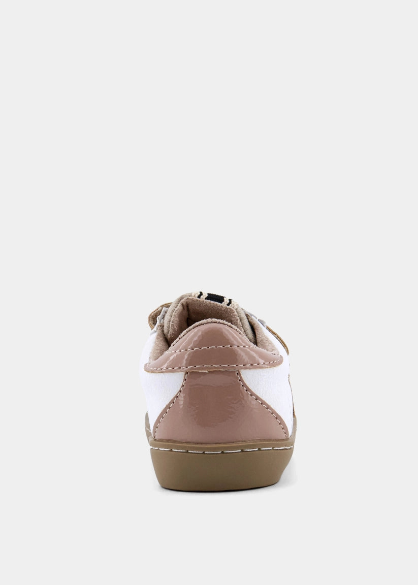Sunny Mini Taupe Patent Sneaker – Kids Star Strap Sneaker - TAUPE PATENT | SHUSHOP